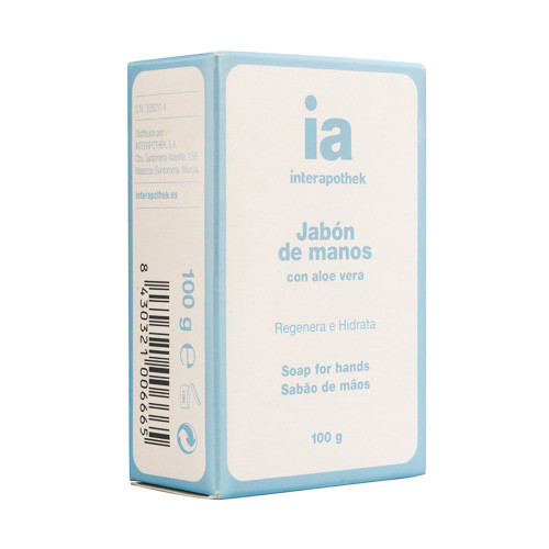 Imagen de Interapothek jabón de manos aloe vera en pastilla 100g